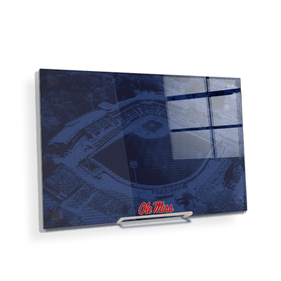 Ole Miss Rebels - Aerial Swayze Blue - College Wall Art #Acrylic Mini