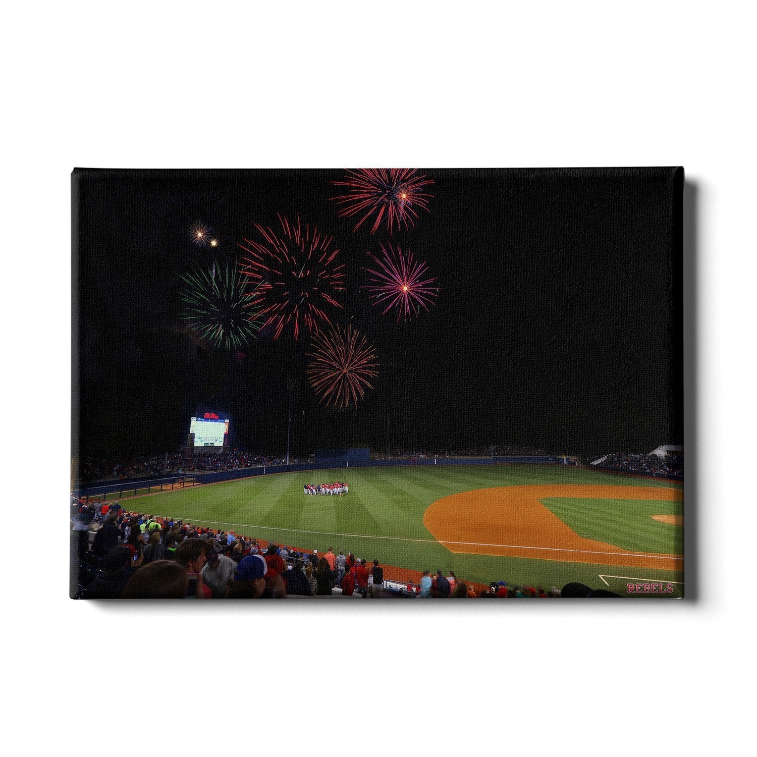 Ole Miss Rebels - Fireworks Over Swayze Field - College Wall Art #Canvas