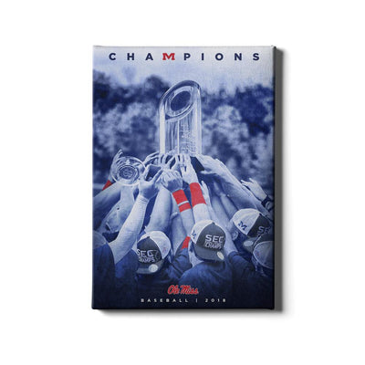 Ole Miss Rebels - SEC Baseball Champs - College Wall Art #Canvas