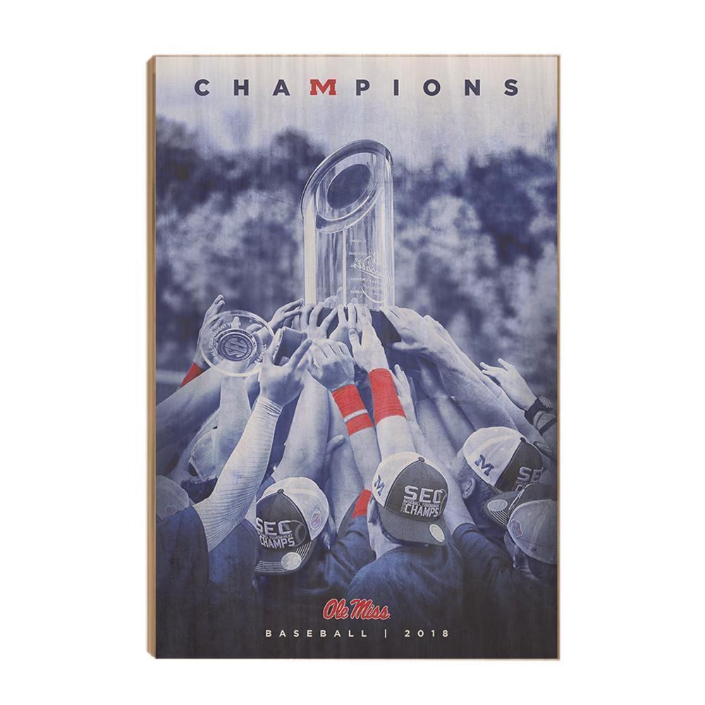 Ole Miss Rebels - SEC Baseball Champs - College Wall Art #Canvas