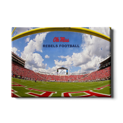 Ole Miss Rebels - End Zone Rebel Football - College Wall Art #Canvas