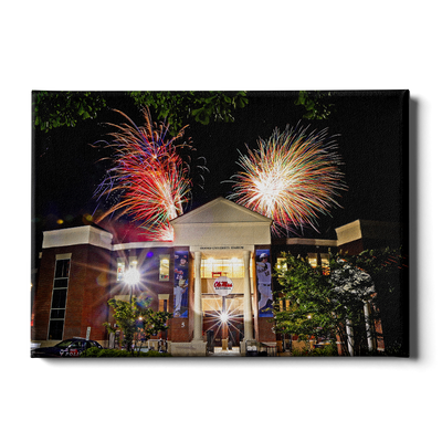 Ole Miss Rebels - Oxford University Stadium Fireworks - College Wall Art #Canvas