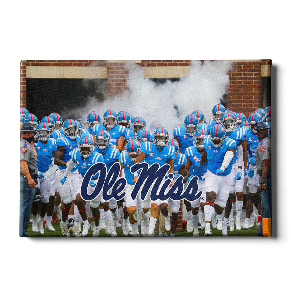 Ole Miss Rebels - Powder Blue 1 - College Wall Art #Canvas