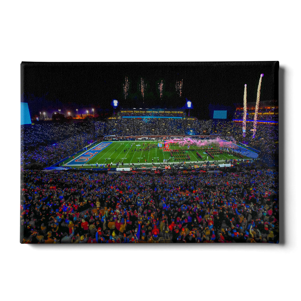 Ole Miss Rebels-Ole Miss Light Show - College Wall Art #Canvas