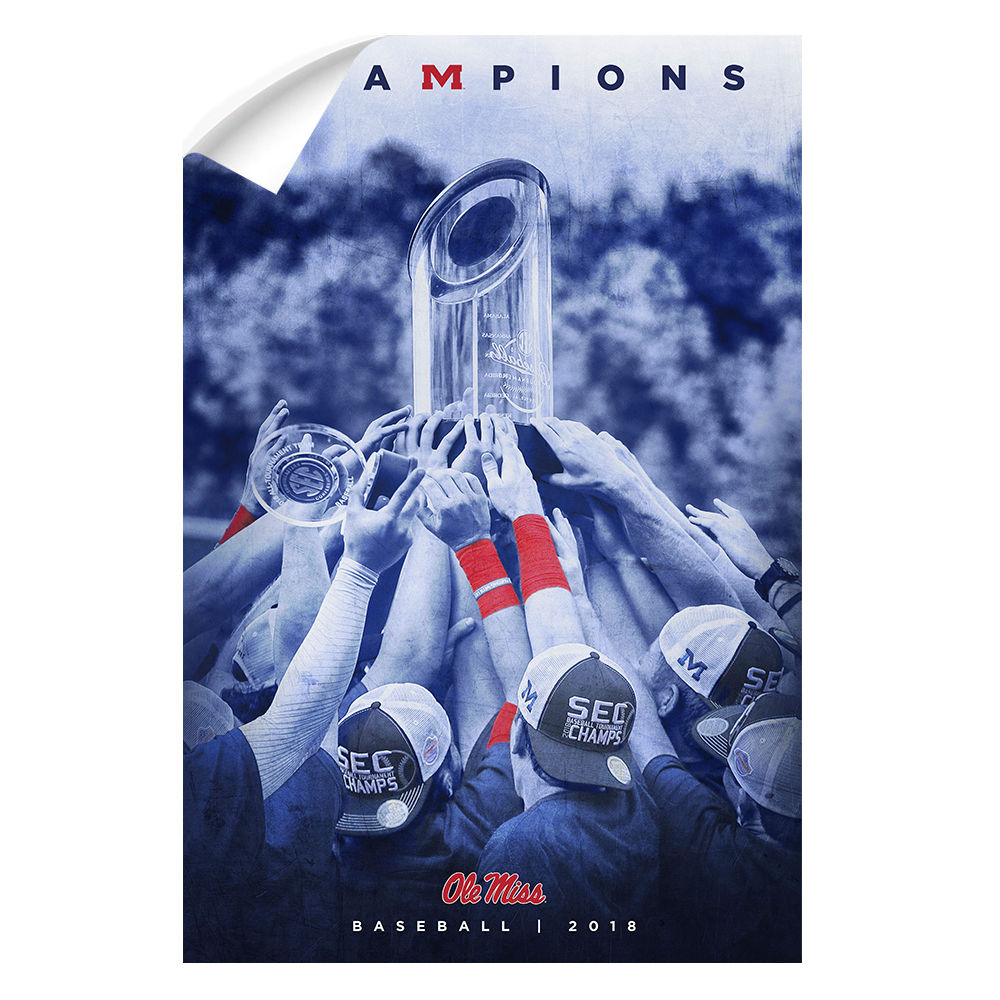 Ole Miss Rebels - SEC Baseball Champs - College Wall Art #Wall Decal