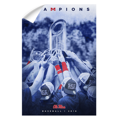 Ole Miss Rebels - SEC Baseball Champs - College Wall Art #Wall Decal