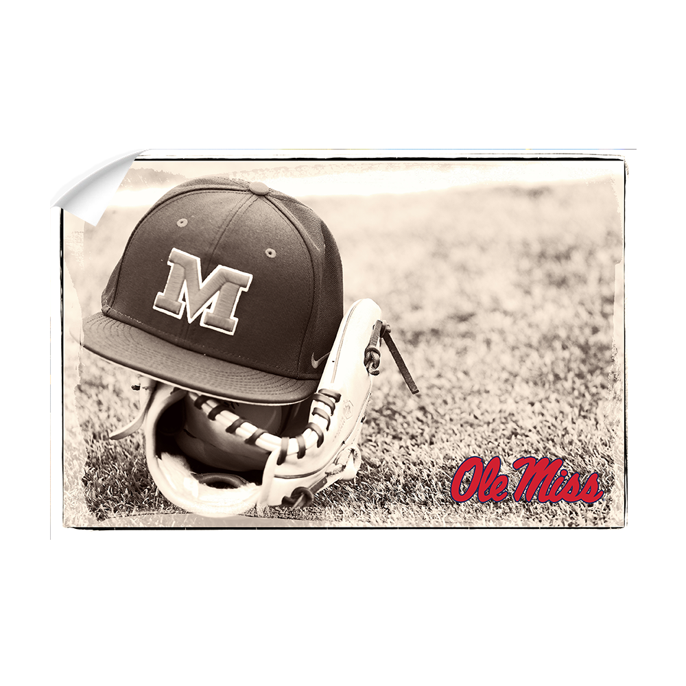 Ole Miss Rebels - Ole Miss Vintage Baseball #Wall Decal