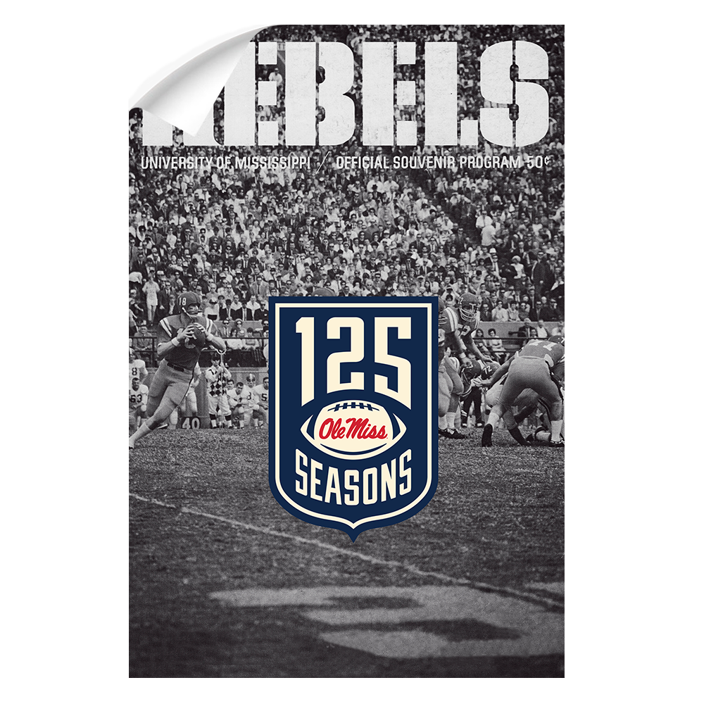 Ole Miss Rebels - REBELS 125 Years - College Wall Art #Canvas