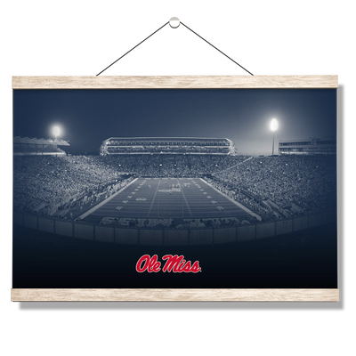 Ole Miss Rebels - Vaught Hemingway Night - College Wall Art #Hanging Canvas