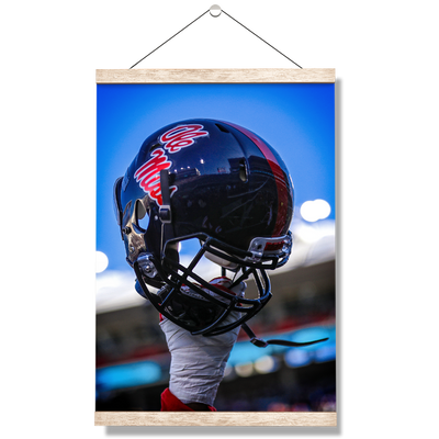 Ole Miss Rebels - Helmet Held High - College Wall Art #Hanging Canvas