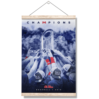 Ole Miss Rebels - SEC Baseball Champs - College Wall Art #Hanging Canvas