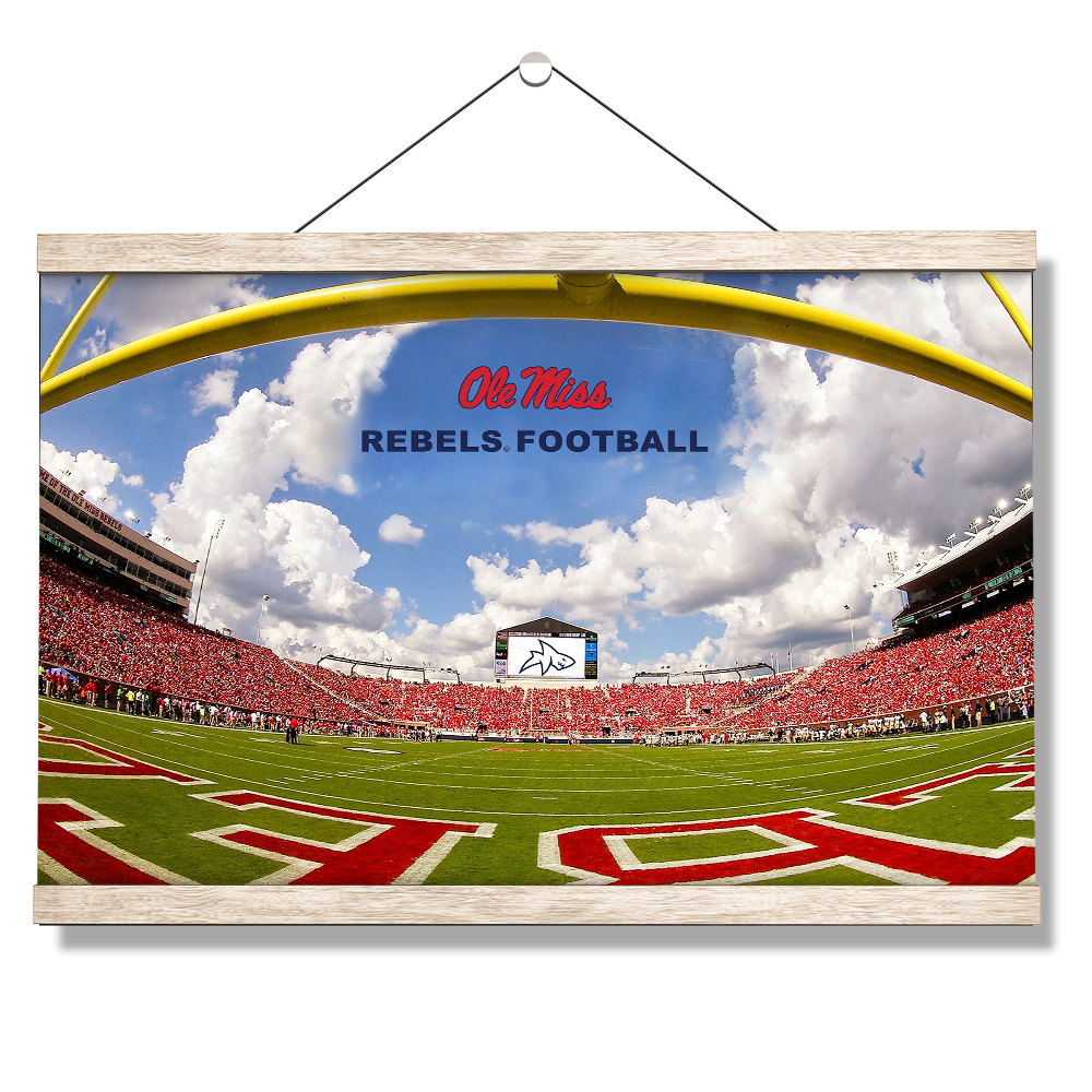 Ole Miss Rebels - End Zone Rebel Football - College Wall Art #Hanging Canvas