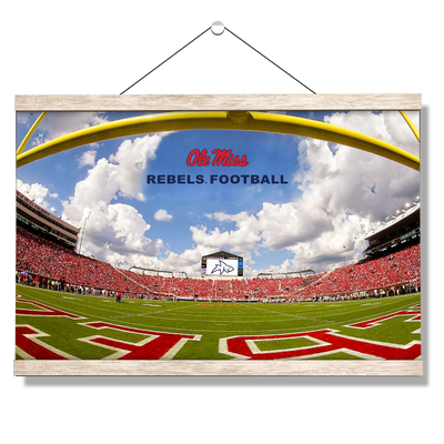 Ole Miss Rebels - End Zone Rebel Football - College Wall Art #Hanging Canvas