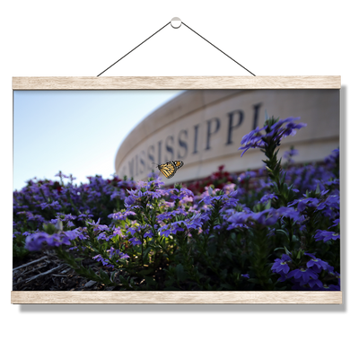 Ole Miss Rebels - Mississippi Butterfly - College Wall Art #Hanging Canvas