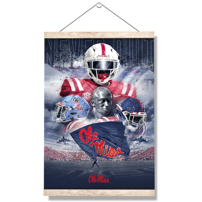 Ole Miss Rebels - Never Quit Collage - College Wall Art #Hanging Canvas