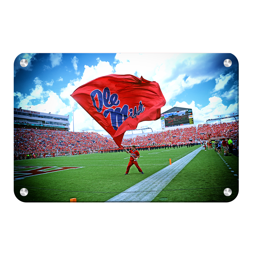 Ole Miss Rebels - Ole Miss Flag - College Wall Art #Canvas