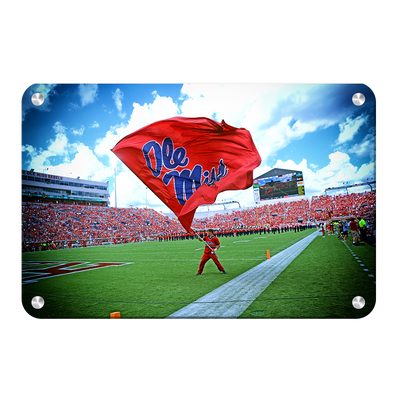 Ole Miss Rebels - Ole Miss Flag - College Wall Art #Metal