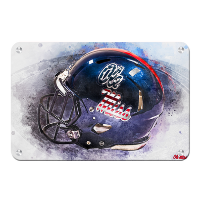 Ole Miss Rebels - Military Appreciation Day Helmet - College Wall Art #Metal