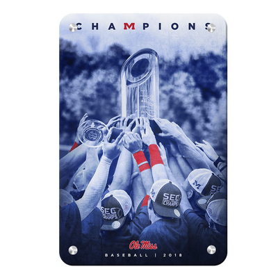 Ole Miss Rebels - SEC Baseball Champs - College Wall Art #Metal