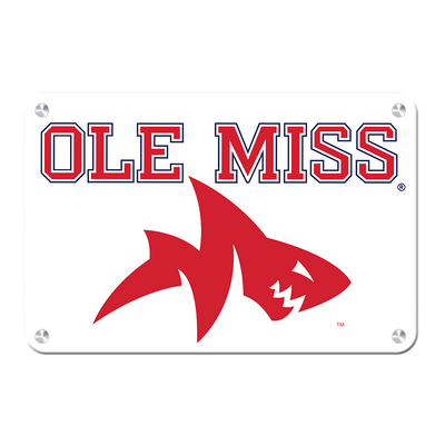 Ole Miss Rebels - Ole Miss Land Shark - College Wall Art #Metal