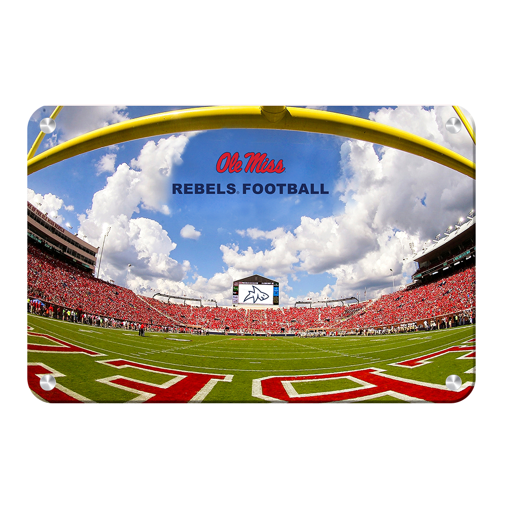 Ole Miss Rebels - End Zone Rebel Football - College Wall Art #Metal