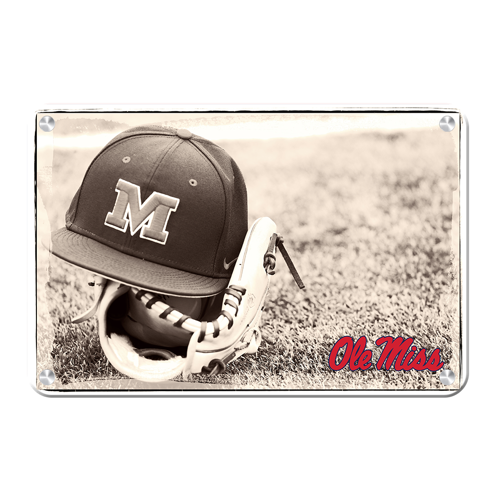 Ole Miss Rebels - Ole Miss Vintage Baseball #Metal