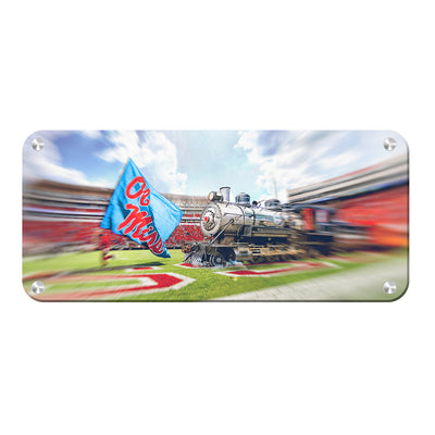 Ole Miss Rebel - Stadium Train Panoramic - College Wall Art #Metal