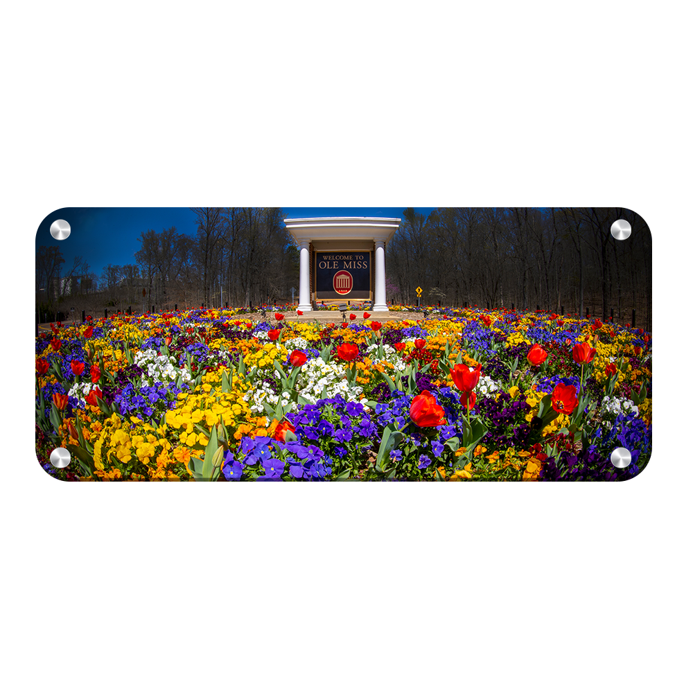 Ole Miss Rebels - Welcome to Ole Miss Spring Flowers - College Wall Art #Canvas