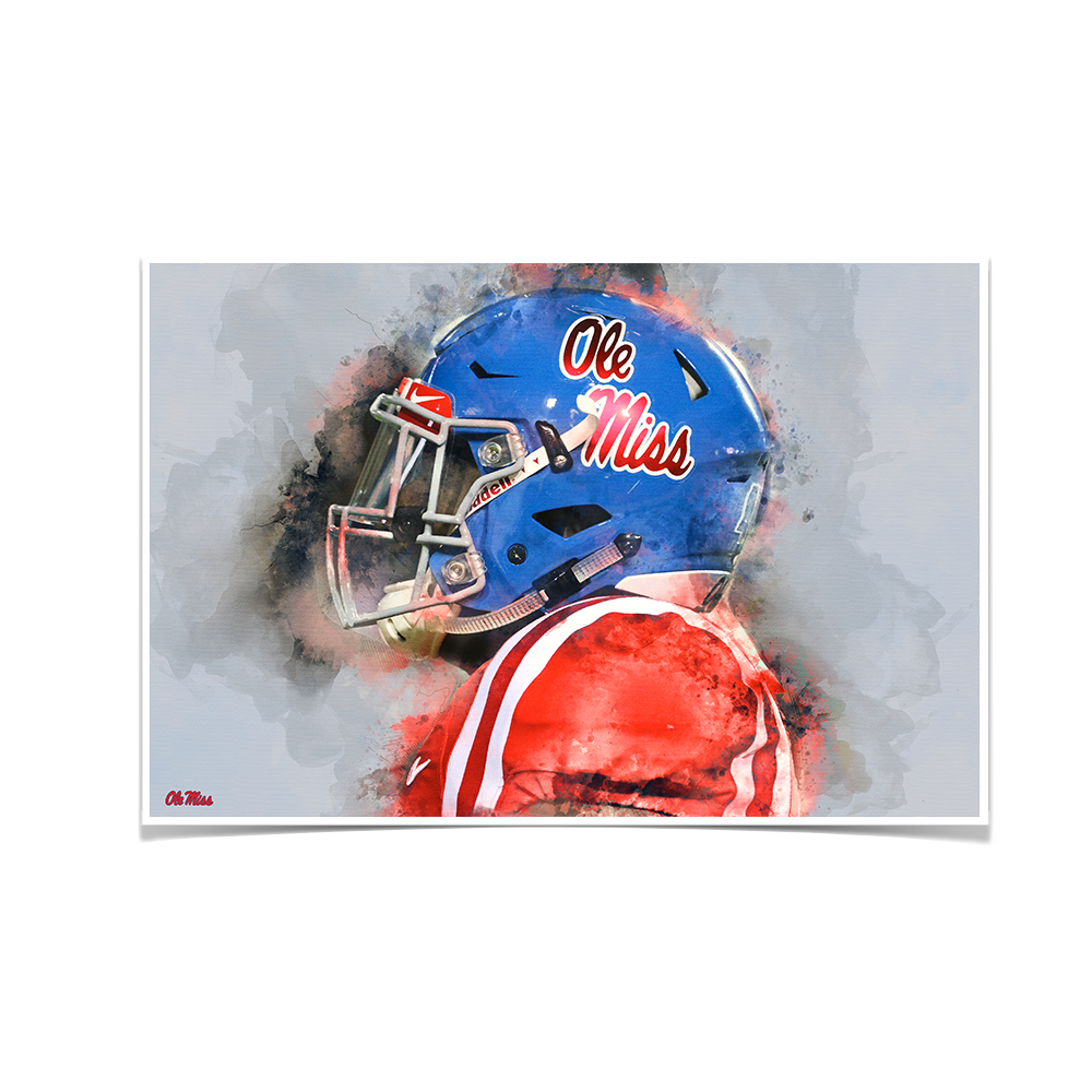 Ole Miss Rebels - Ole Miss Watercolor - College Wall Art #Canvas