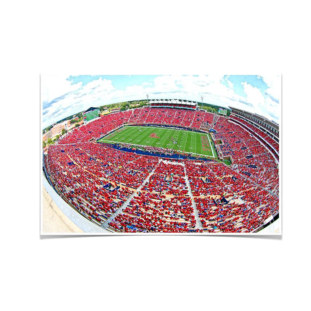 Ole Miss Rebels - Red Out - College Wall Art #Canvas