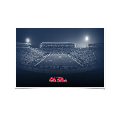 Ole Miss Rebels - Vaught Hemingway Night - College Wall Art #Poster