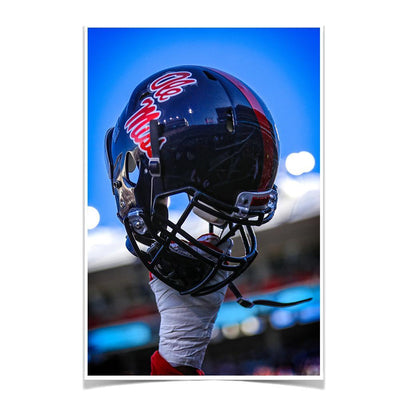 Ole Miss Rebels - Helmet Held High - College Wall Art #Poster