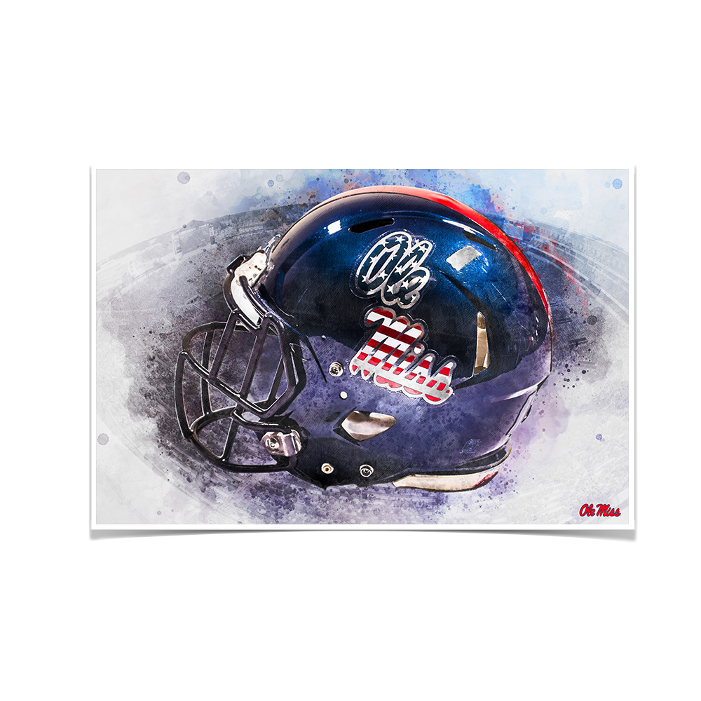 Ole Miss Rebels - Military Appreciation Day Helmet - College Wall Art #Canvas