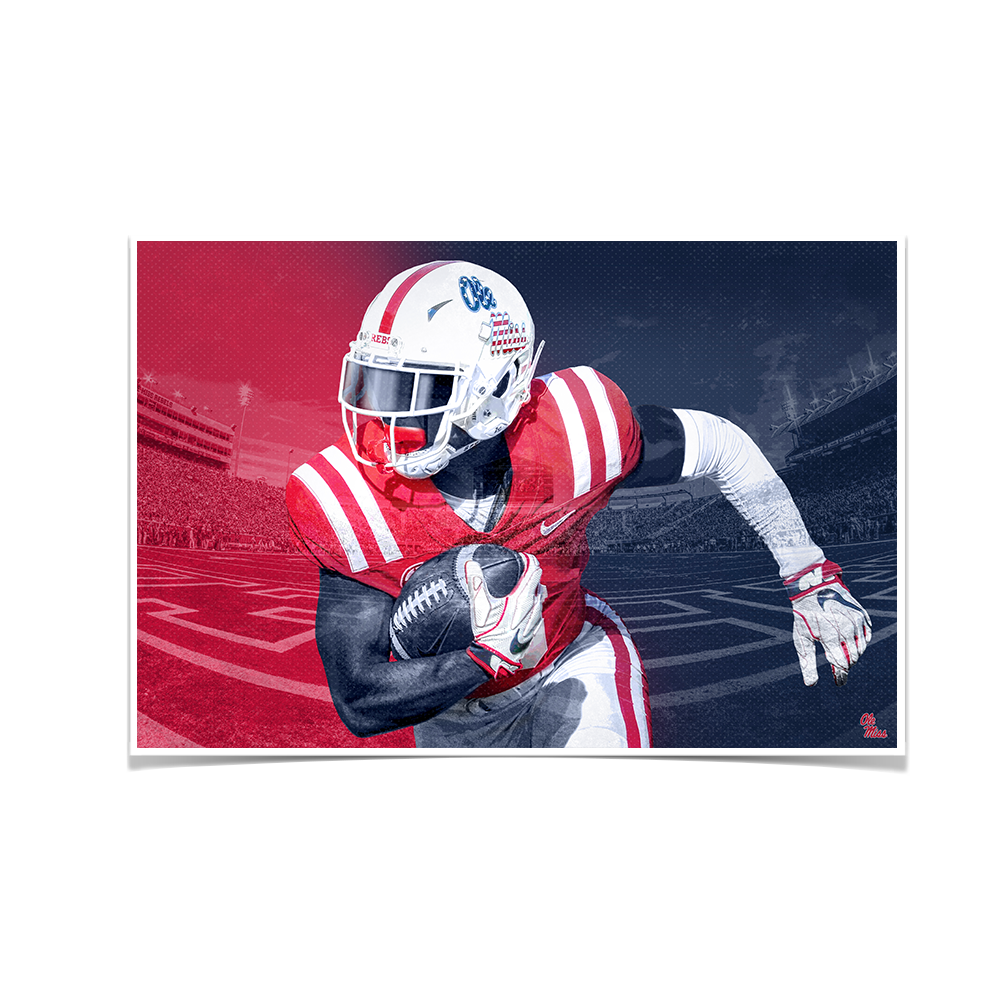 Ole Miss Rebels - Red White Blue Rebs - College Wall Art #Canvas