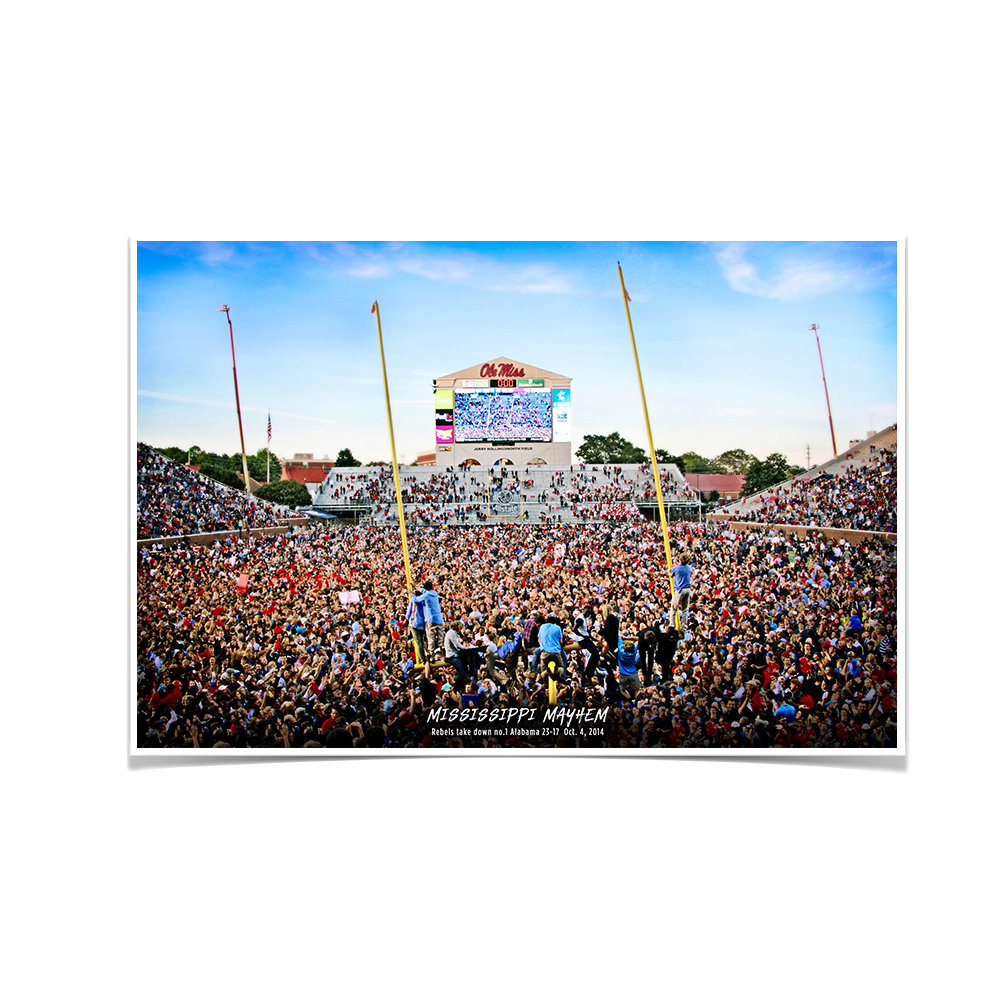 Ole Miss Rebels - Mississippi Mayhem The Win - College Wall Art #Canvas