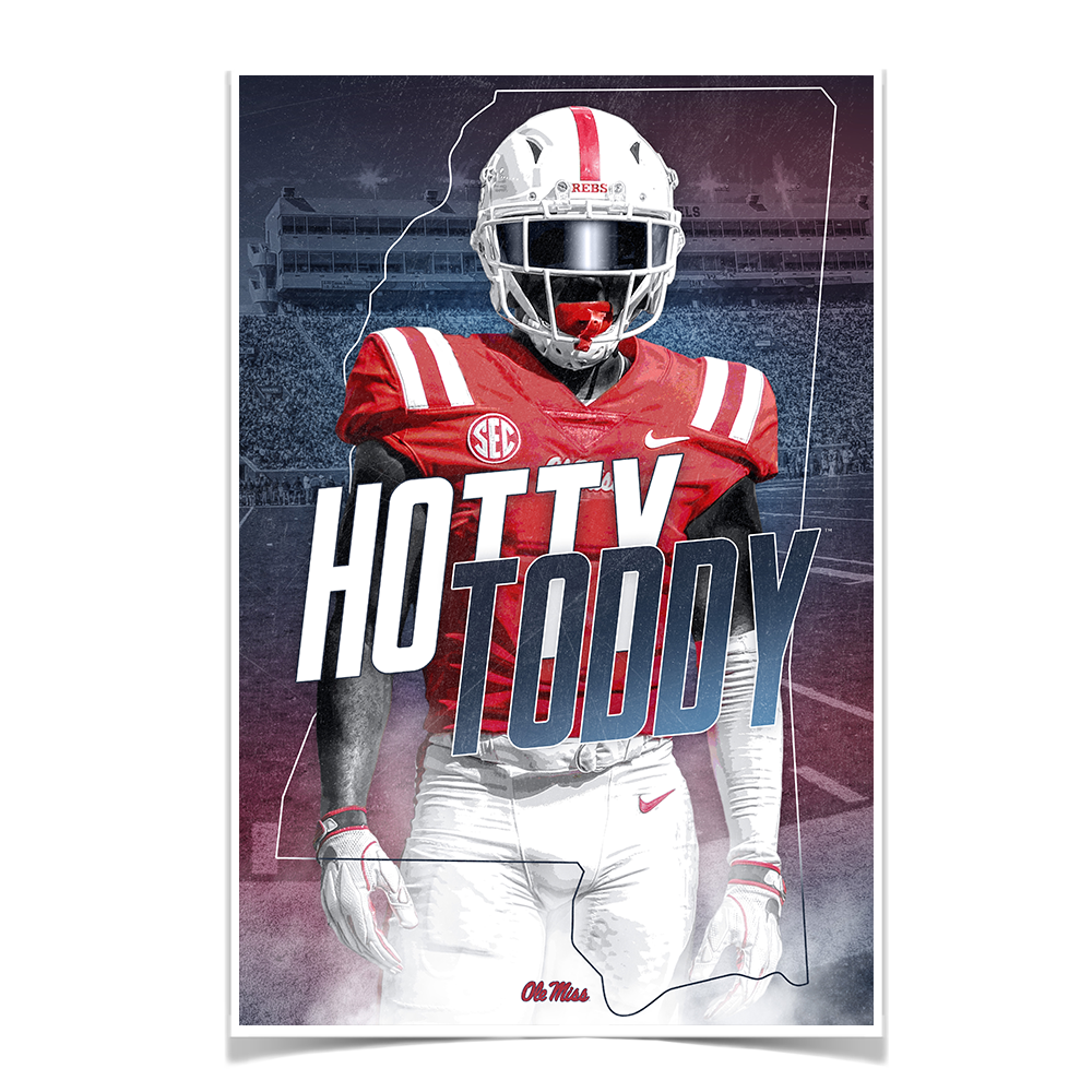 Ole Miss Rebels - Hotty Toddy - College Wall Art #Canvas