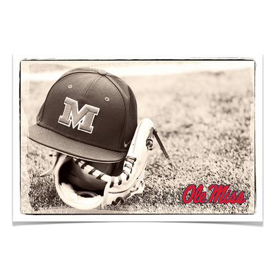 Ole Miss Rebels - Ole Miss Vintage Baseball - College Wall Art #Poster