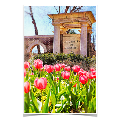 Ole Miss Rebels - University of Mississippi Spring Entrance - College Wall Art #Poster