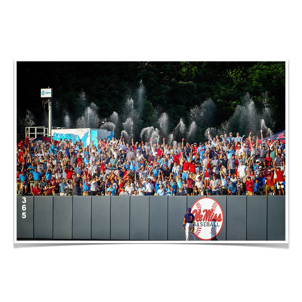 Ole Miss Rebels - Ole Miss Baseball Shower - College Wall Art #Canvas