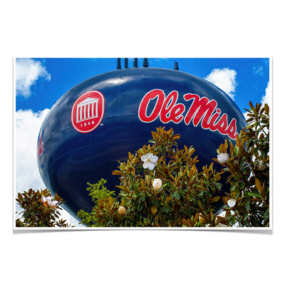 Ole Miss Rebels - Water Tower Magnolia - College Wall Art #Poster