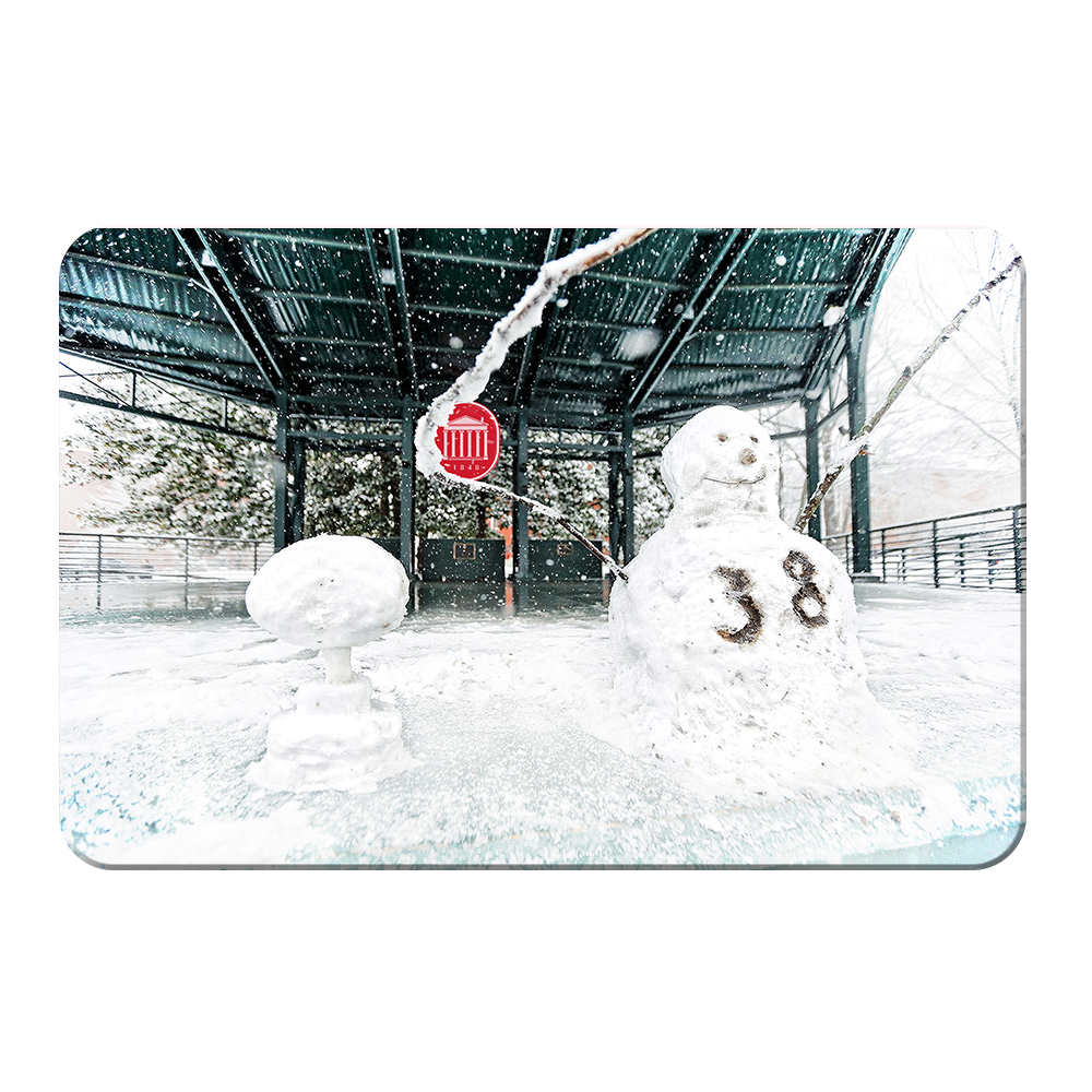 Ole Miss Rebels - Snow Day Snow Man - College Wall Art #Canvas