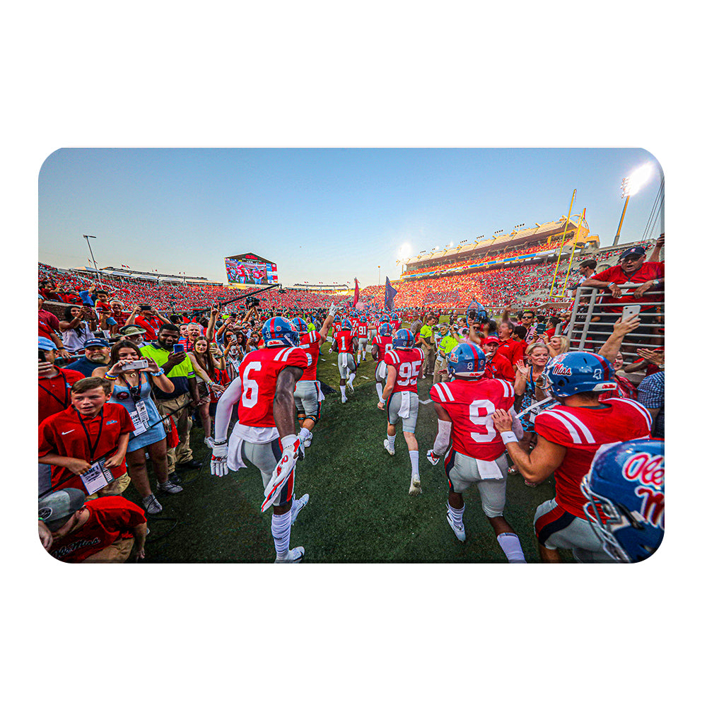 Ole Miss Rebels - Running Onto the Field - College Wall Art #Canvas