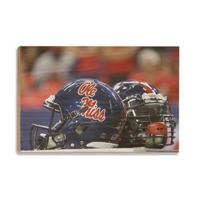 Ole Miss Rebels - Ole Miss Helmet - College Wall Art #Wood