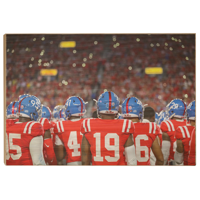 Ole Miss Rebels - Retro Team - College Wall Art #Wood