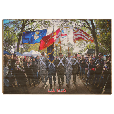 Ole Miss Rebels - Military Walk of Champions - College Wall Art #Wood