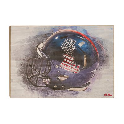 Ole Miss Rebels - Military Appreciation Day Helmet - College Wall Art #Wood