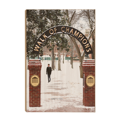 Ole Miss Rebels - Snowy Walk of Champions - College Wall Art #Wood