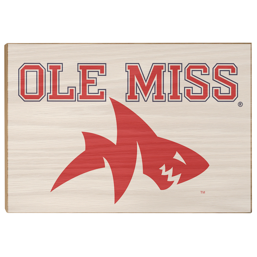 Ole Miss Rebels - Ole Miss Land Shark - College Wall Art #Canvas