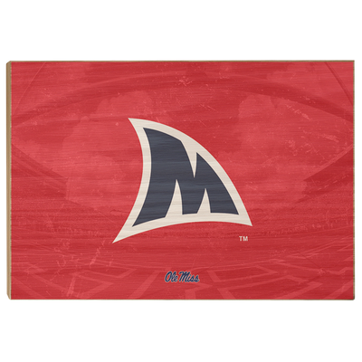 Ole Miss Rebels - Fins Up M - College Wall Art #Wood