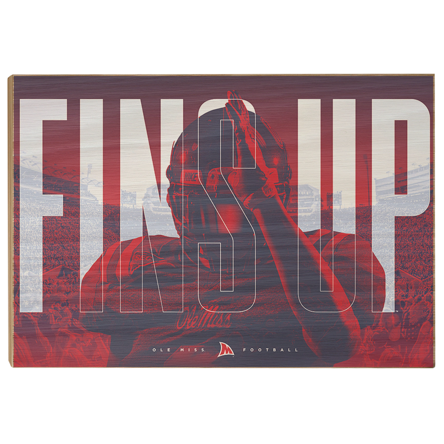 Ole Miss Rebels - Fins Up Ole Miss Football - College Wall Art #Canvas